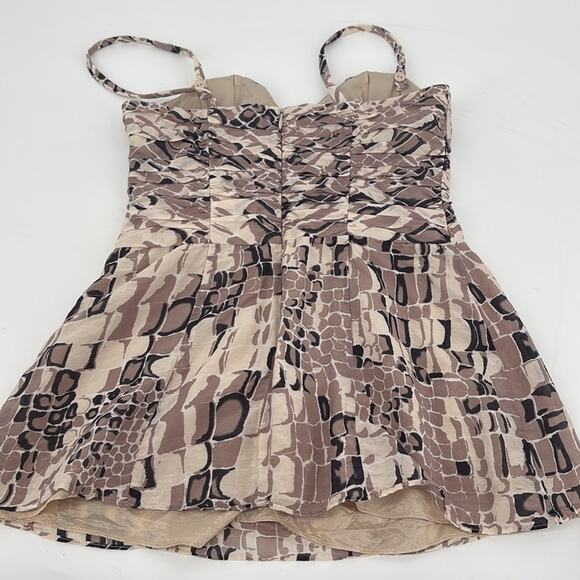 Nanette Lepore Women’s Snakeskin Print Cotton Silk Cami Top Removable Straps 4 - Picture 8 of 13